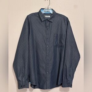 Tommy Bahama Men's Dark Navy Micro-Pattern Button-Down Shirt